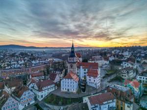 Morgendämmerung über Backnang